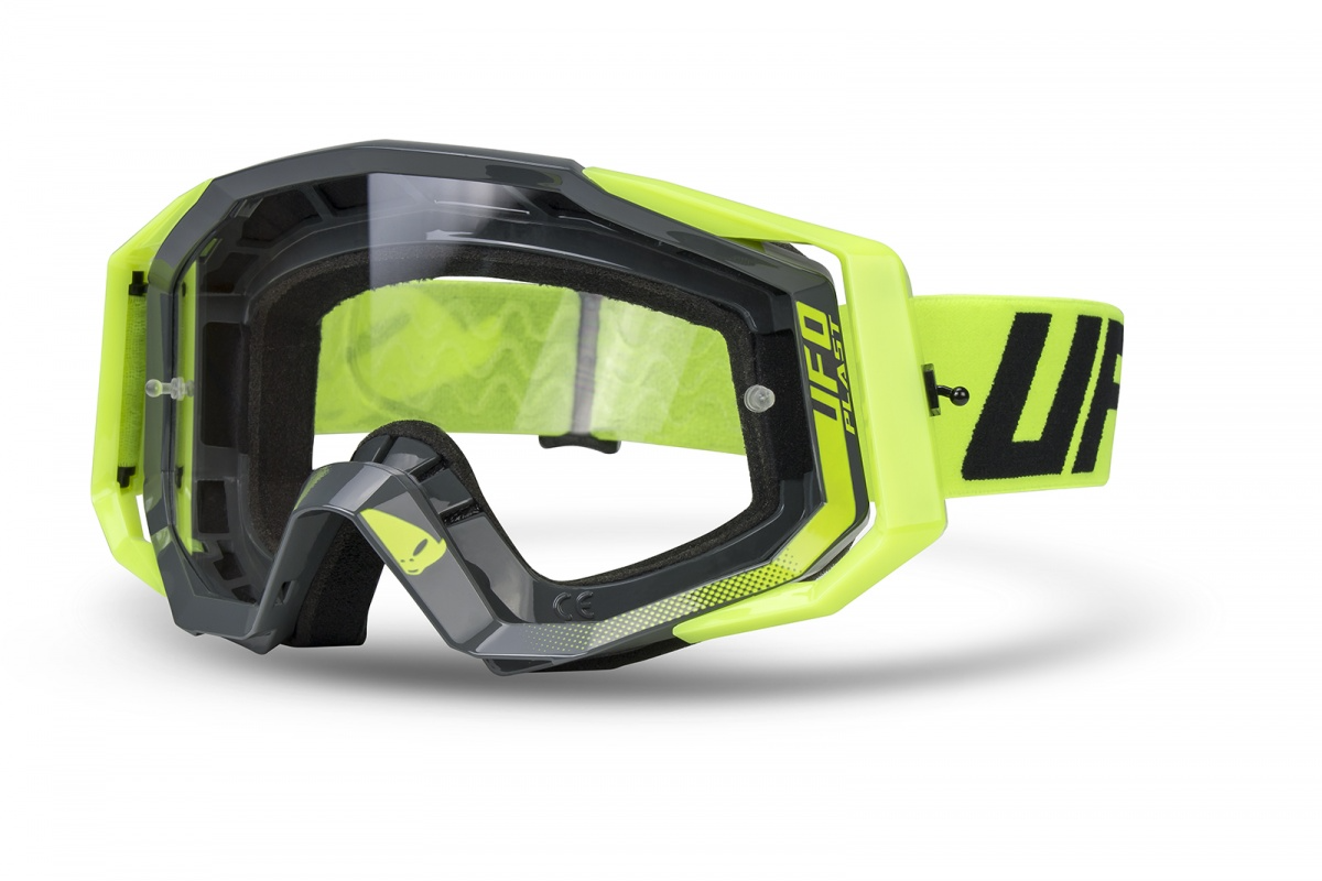 UFO MOTOCROSS MYSTIC GOGGLES 黑螢光黃 越野風鏡 風鏡