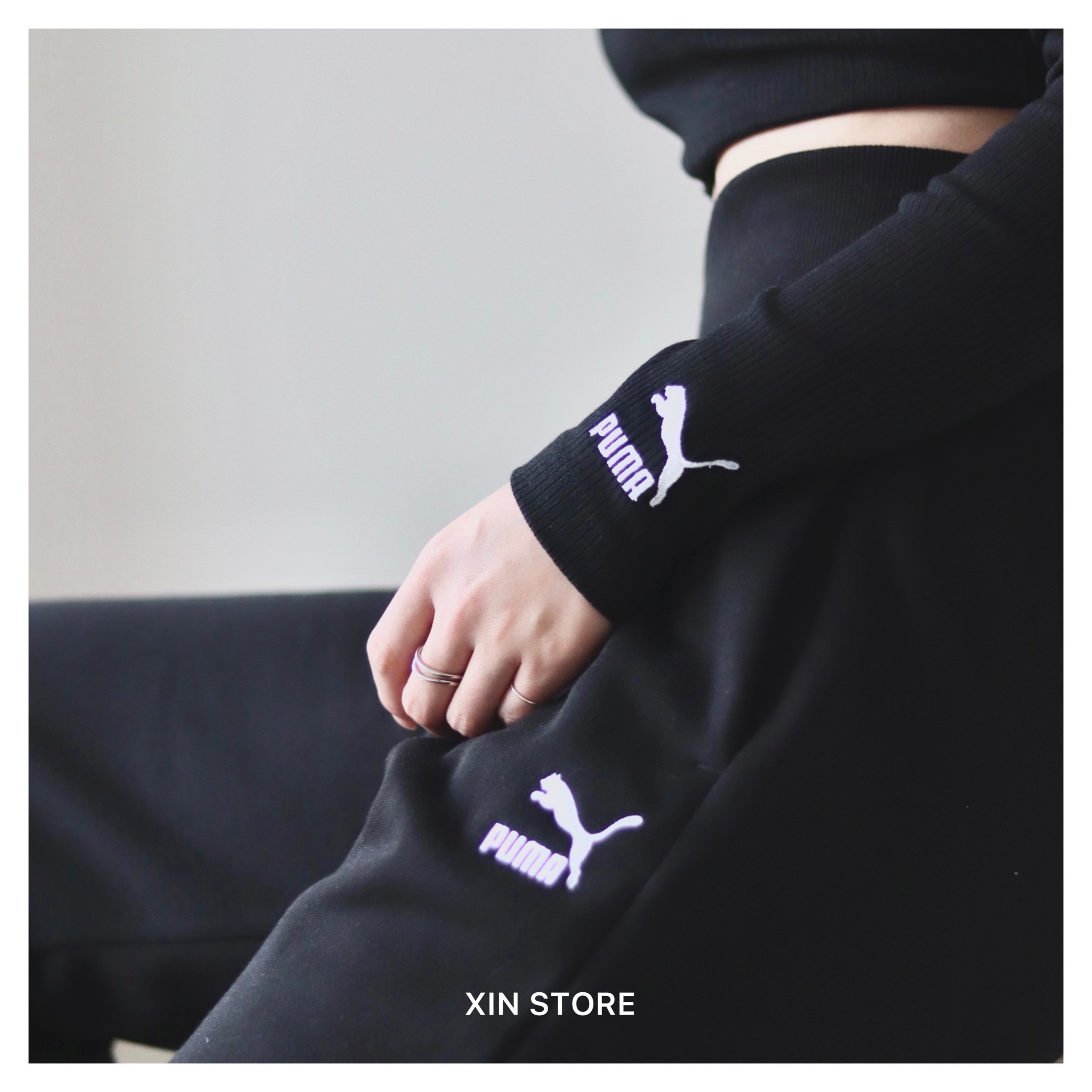 【現貨】Puma Classics Fashion Jolin 蔡依林同款 露背 薄長袖 長褲 顯瘦 寬褲