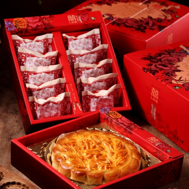 雙層喜餅禮盒<雲林十大伴手禮雙組合>10顆伍仁酥+750公克狀元餅