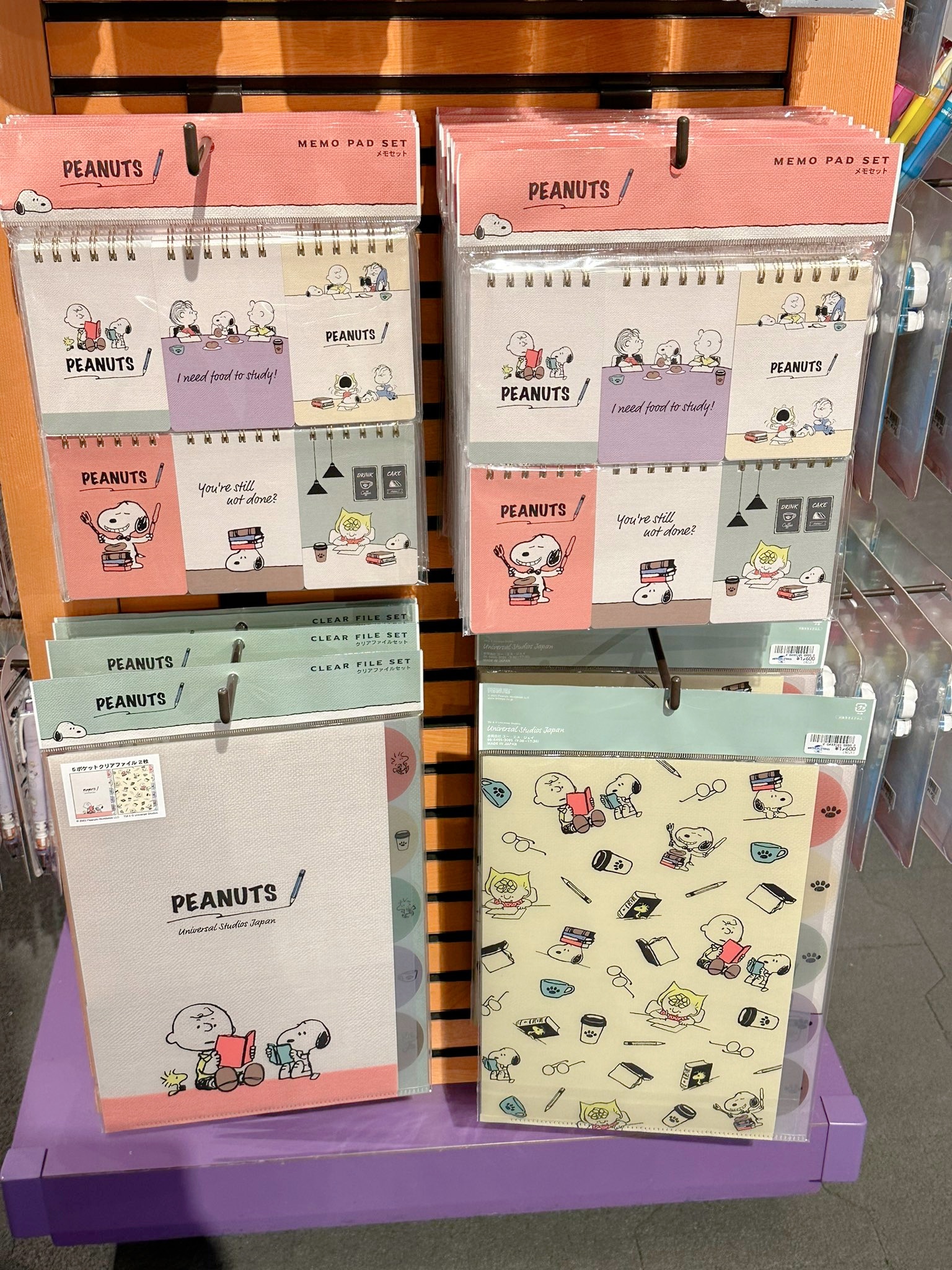 USJ Snoopy Charlie Brown Memo Pad 套裝 / File 套裝