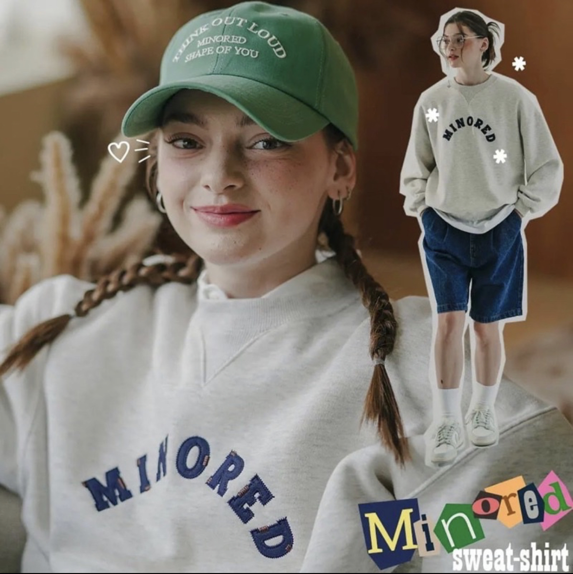 <預購> 韓國WV PROJECT 高磅棉電繡英字母刷毛大學T