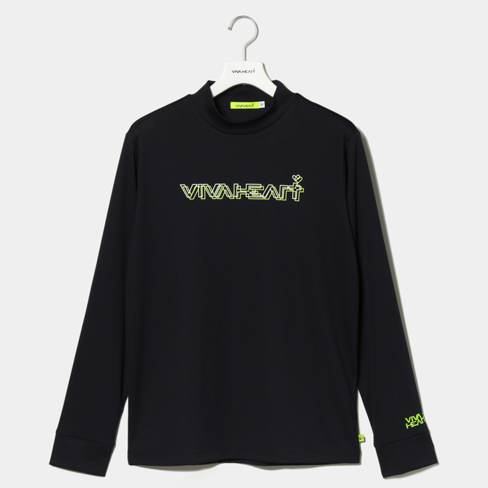 男士 網眼字母長袖小高領