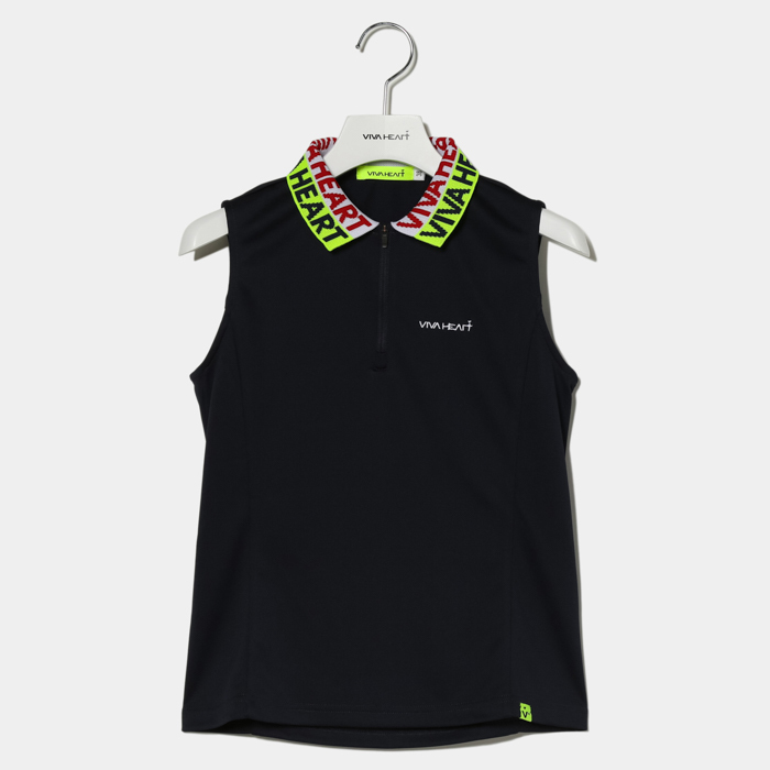 女士 時尚網眼無袖POLO衫