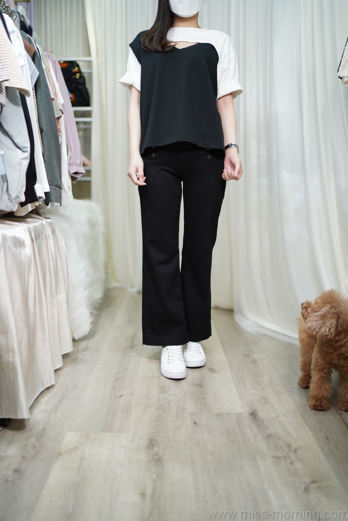 拼色假兩件款上衣(13084)