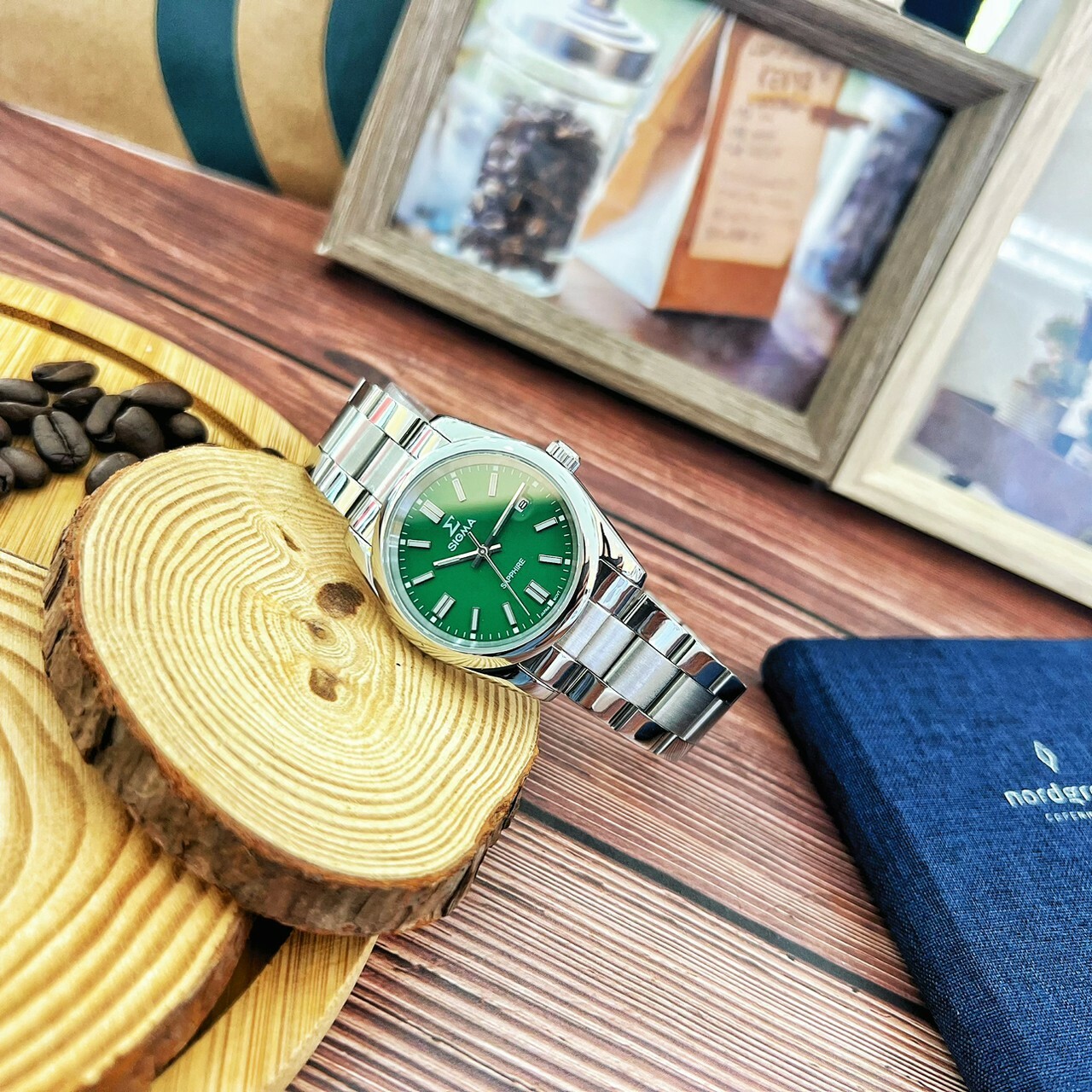 【SIGMA】祖母綠蠔式經典腕錶 2245M-6  35mm 現代鐘錶