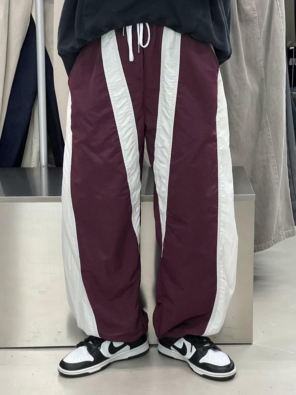 拼色風褸料運動褲 P2277