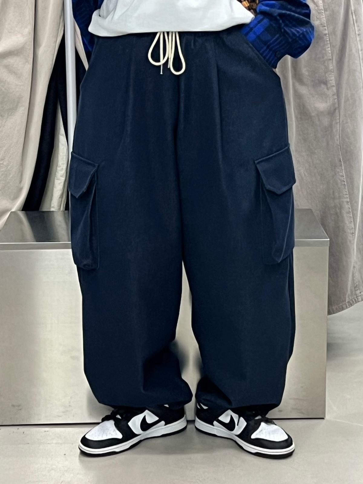 牛仔可束腳工裝鬆身褲 P2285