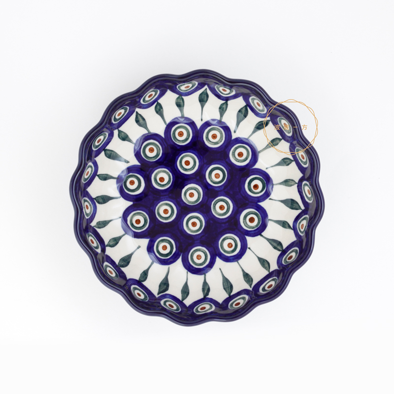 波浪盤-圓-Ø18cm-經典孔雀眼