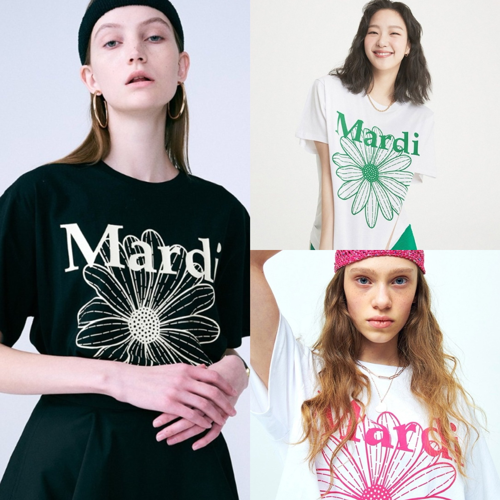 🇰🇷 韓國 Mardi Mercredi 花花 T-Shirts（K8 BR837）