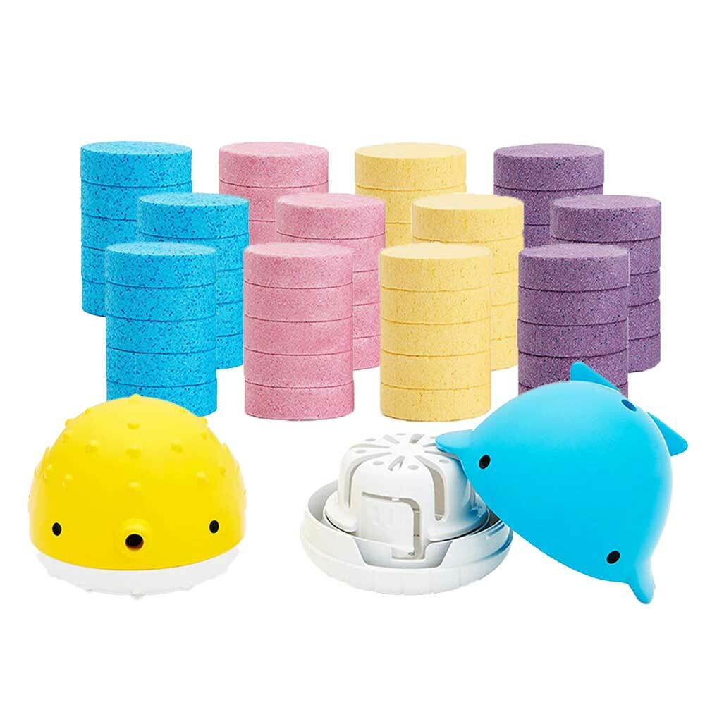 動物入浴器+彩色沐浴鹽片60入