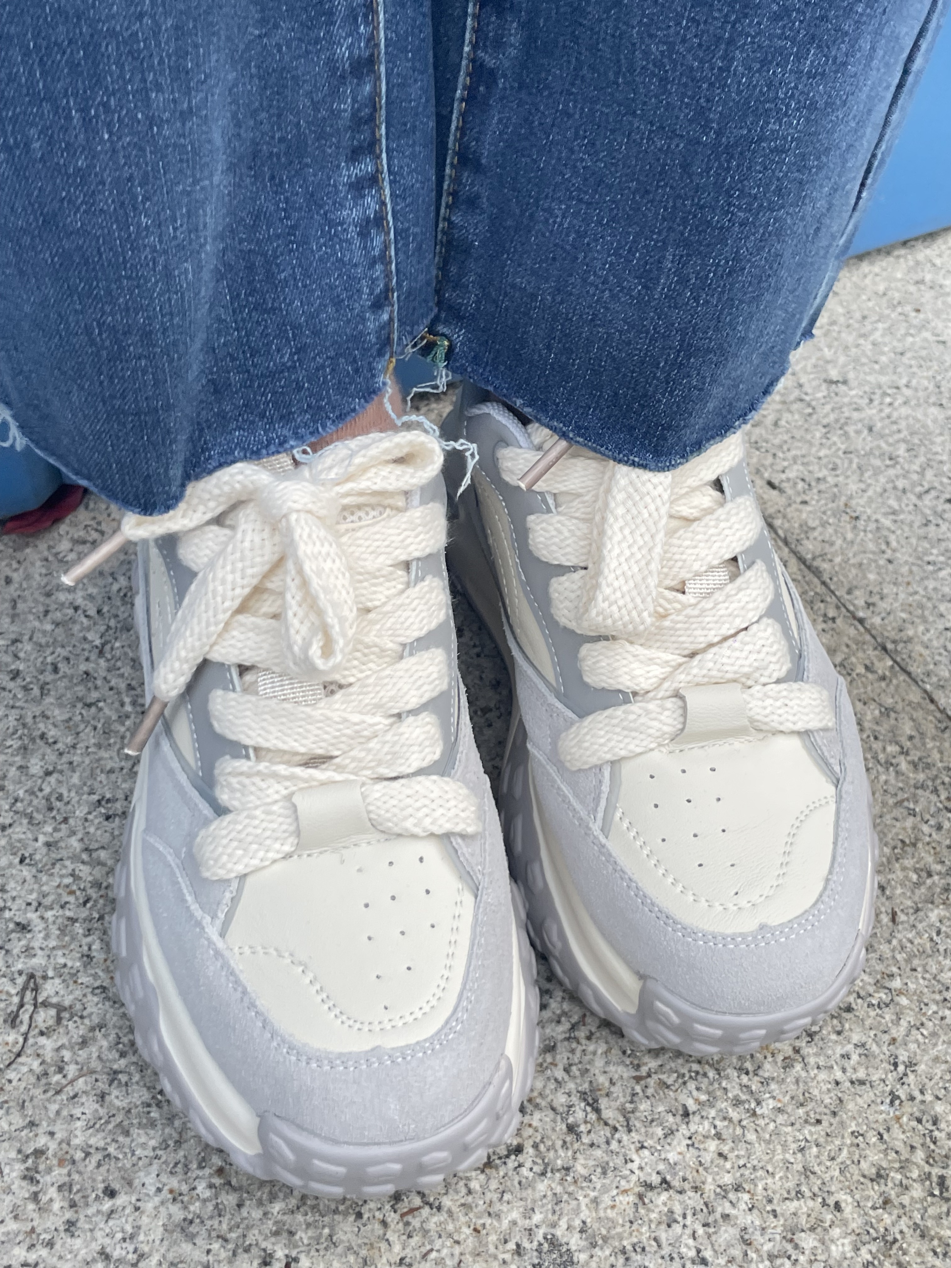 |現貨|小個子燕麥奶軟軟厚底老爹鞋🥛