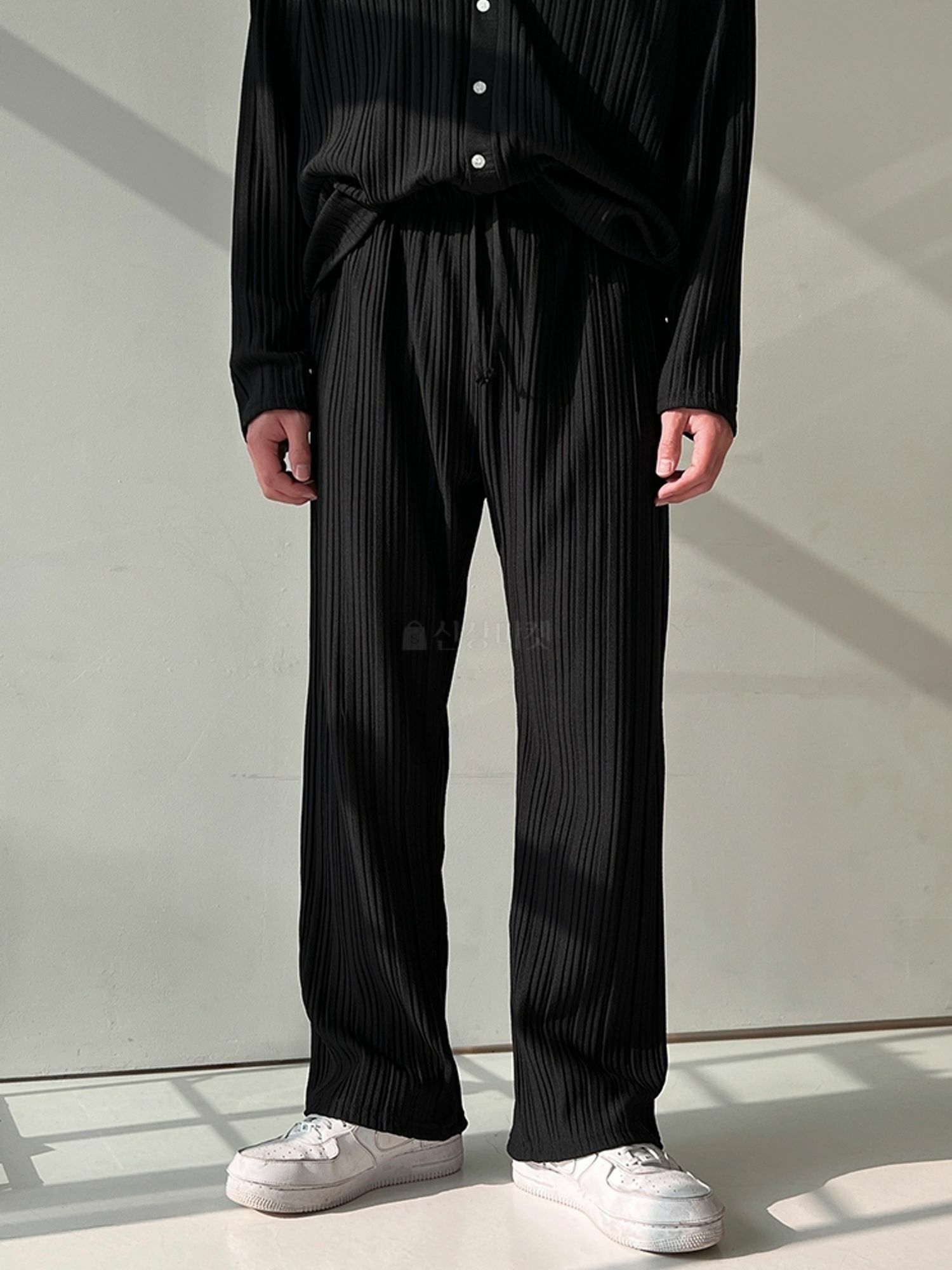 百褶皺AIR闊腿/束口長褲