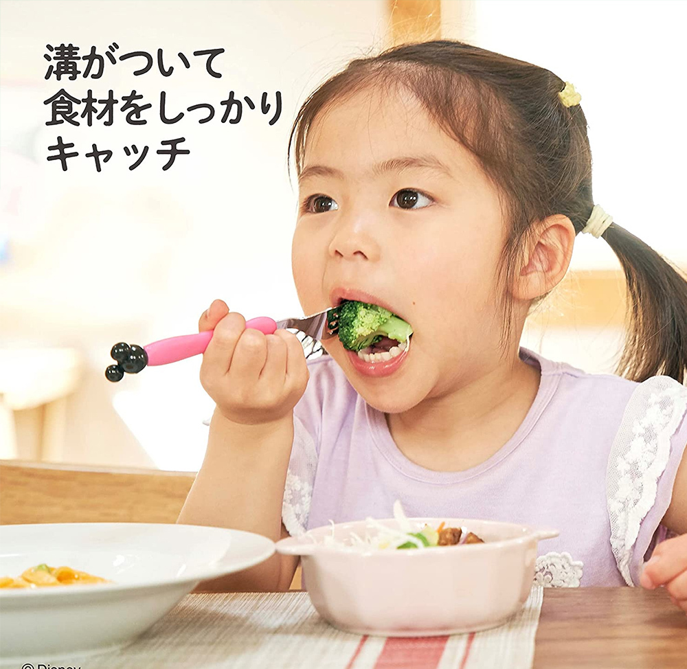 日本 EDISON 幼兒不鏽鋼湯叉組 -DISNEY 米奇/米妮  2款可選 學習餐具