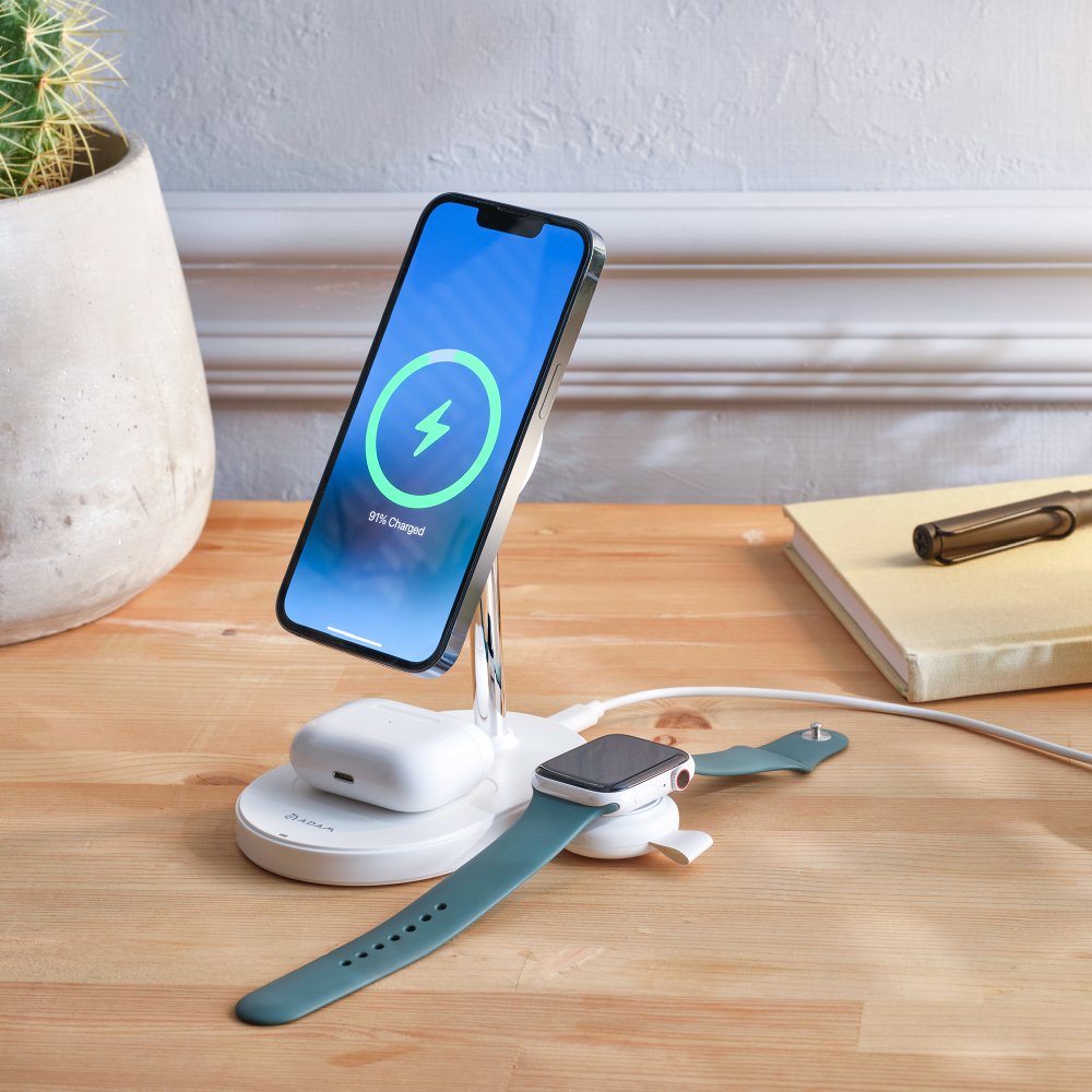 OMNIA M2+ MagSafe 2 +1 Wireless Charging Station + OMNIA A1+ Apple Watch Magnetic Wireless Fast Charger