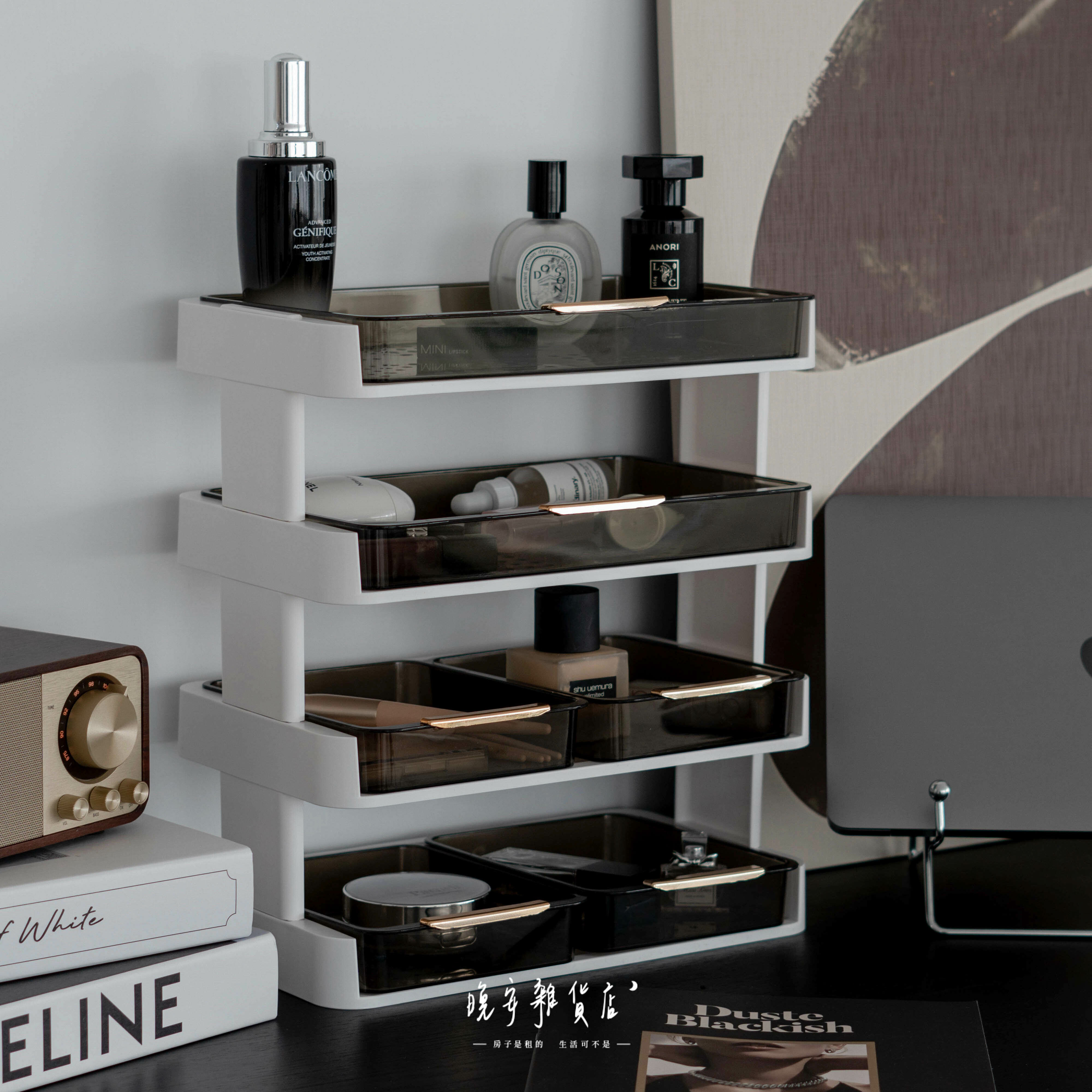 【3/4 Layer】化妝品雜物收納架