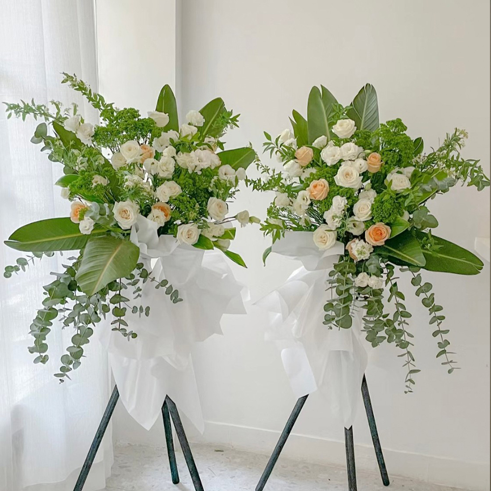 淡雅色系 韓式高架花籃