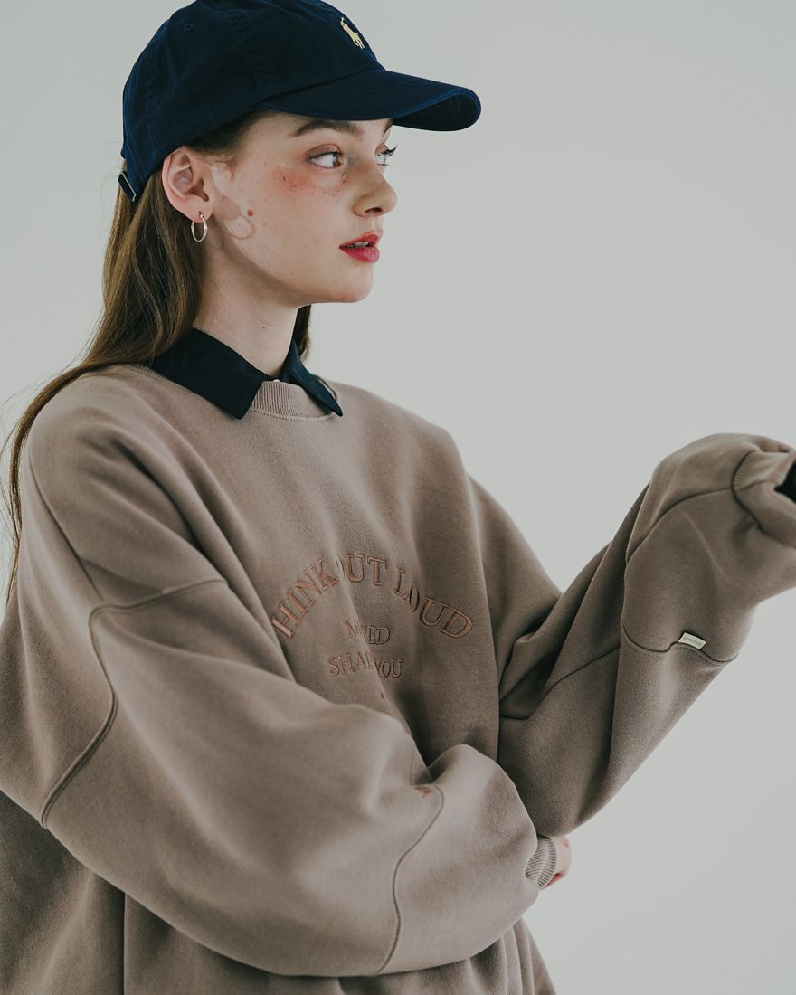 <預購> 韓國WV PROJECT 高磅電繡WVP刷毛大學T