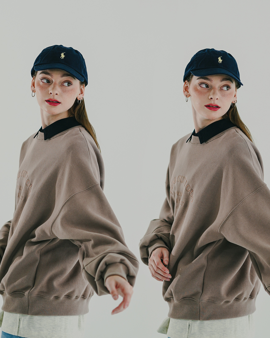 <預購> 韓國WV PROJECT 高磅電繡WVP刷毛大學T