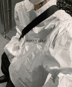 層疊式壓光面短款夾克