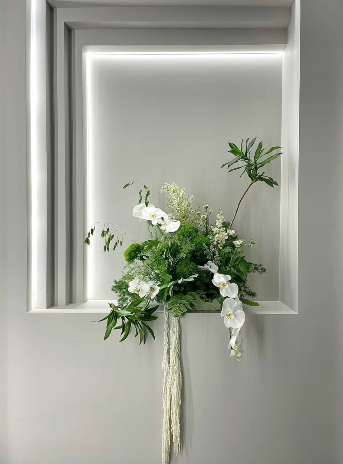 質感綠色空間佈置桌花設計