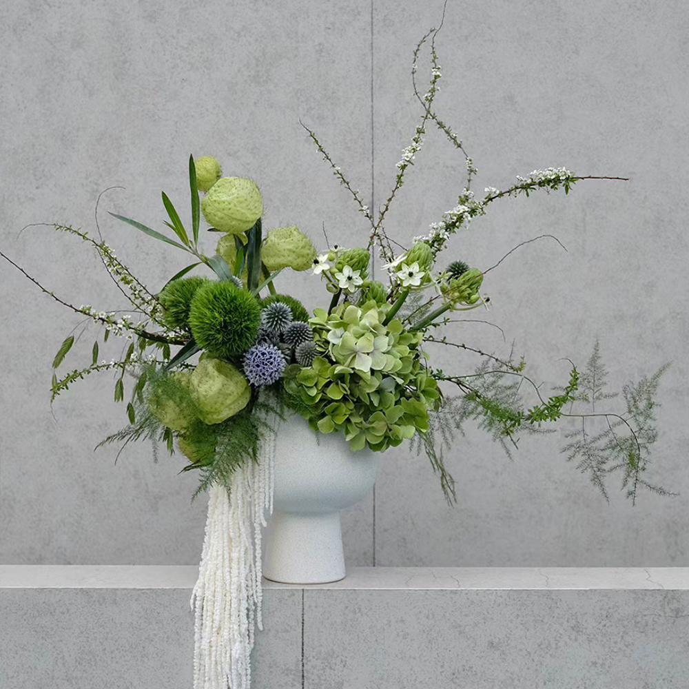 質感綠桌花設計