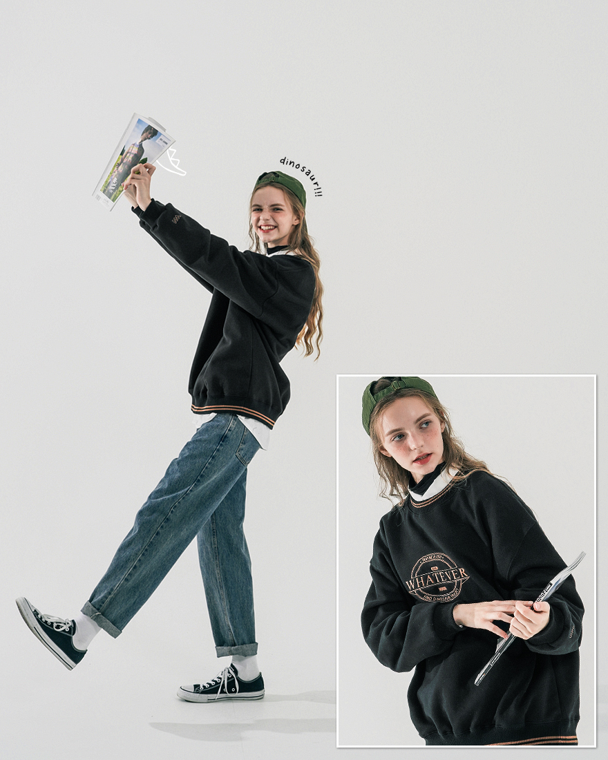 <預購> 韓國WV PROJECT 高磅電繡英字母刷毛大學T