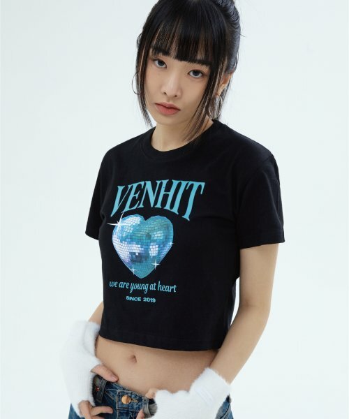 VENHIT - TECHNO HEARTCROP TEE 4 COLORS