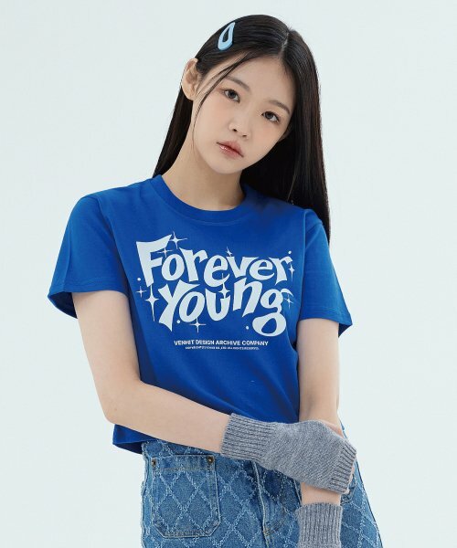 VENHIT - FOREVER YOUNG CROP TEE 4 COLORS