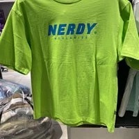 [S] NERDY ** BASIC BIG LOGO 1/2 SLEEVE T-SHIRT,LIME, SN220 (SN220)