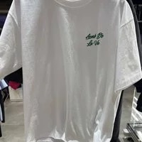 [S] ADLV SCRIPT LOGO PRINTING SHORT SLEEVE T-SHIRT,WHITE, ADLV23SS-SSLSCB-WHT (SAV168)