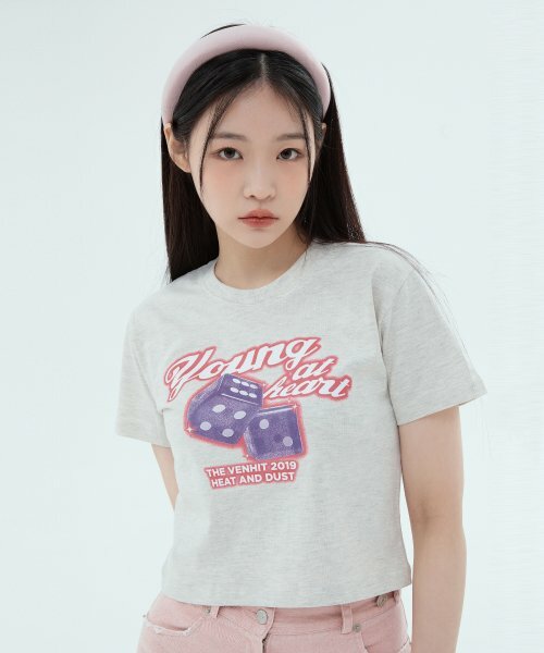 VENHIT - DICE CROP TEE 5 COLORS