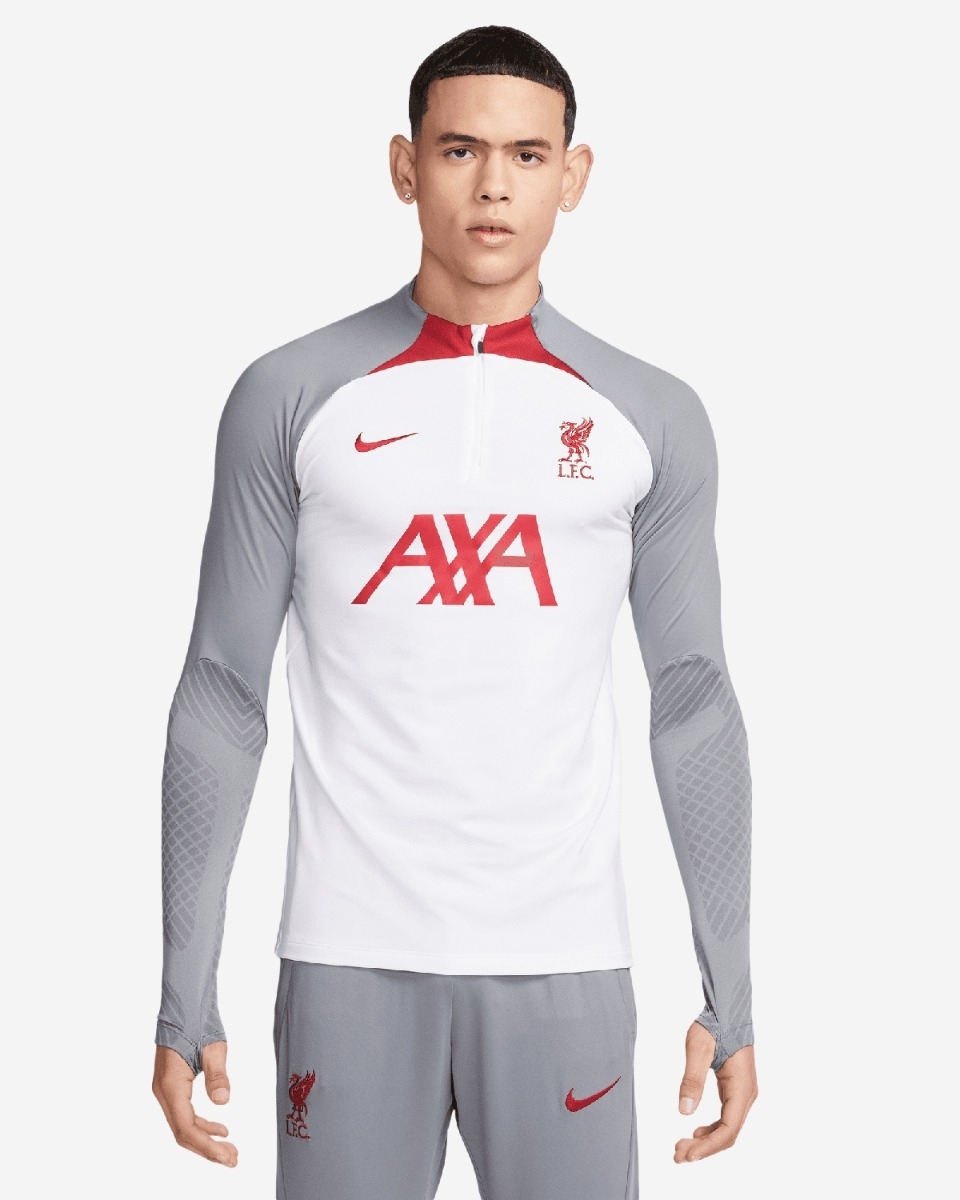 2023 Liverpool Strike 1/4 Zip Drill Top - White