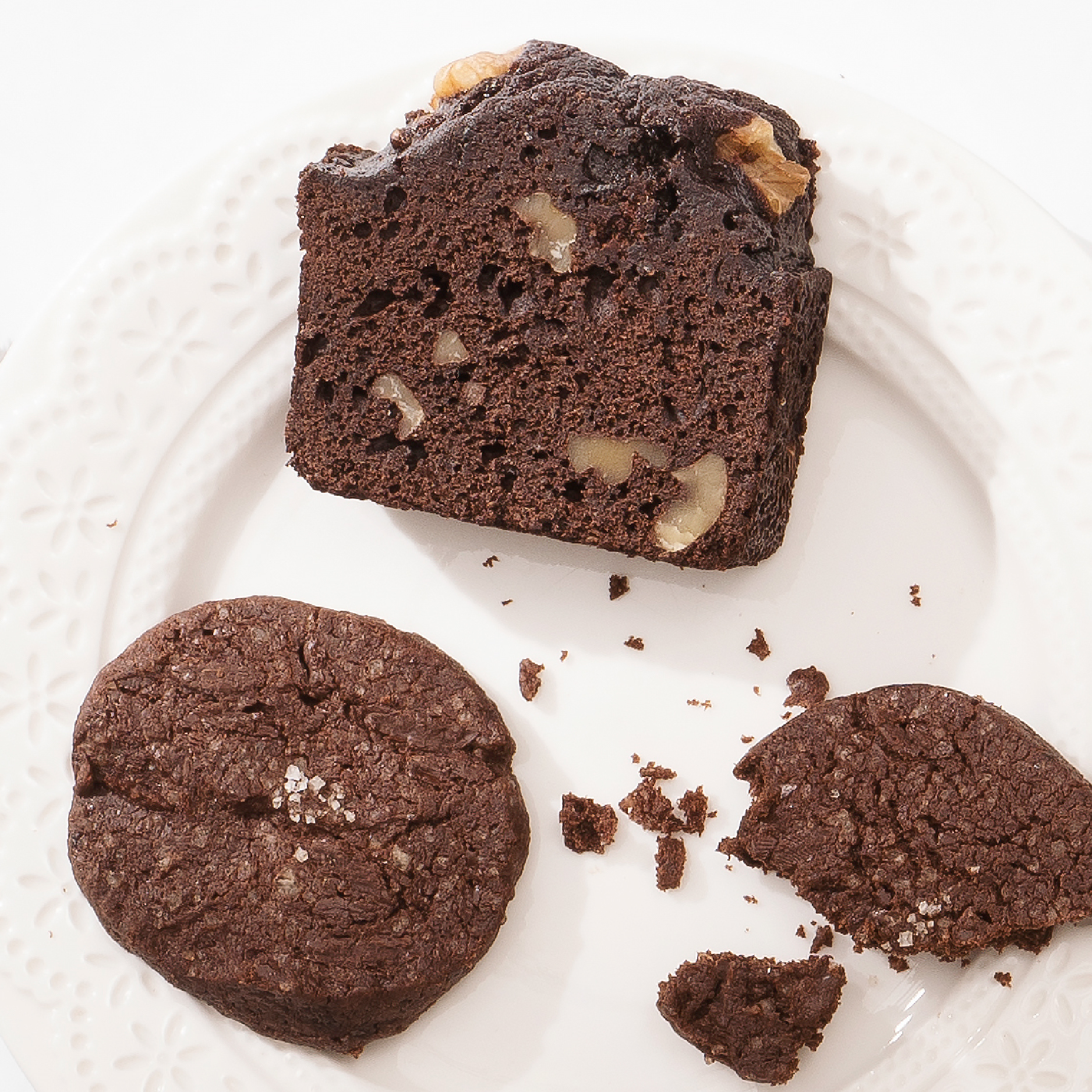 熊抱鹽之花布朗尼蛋糕