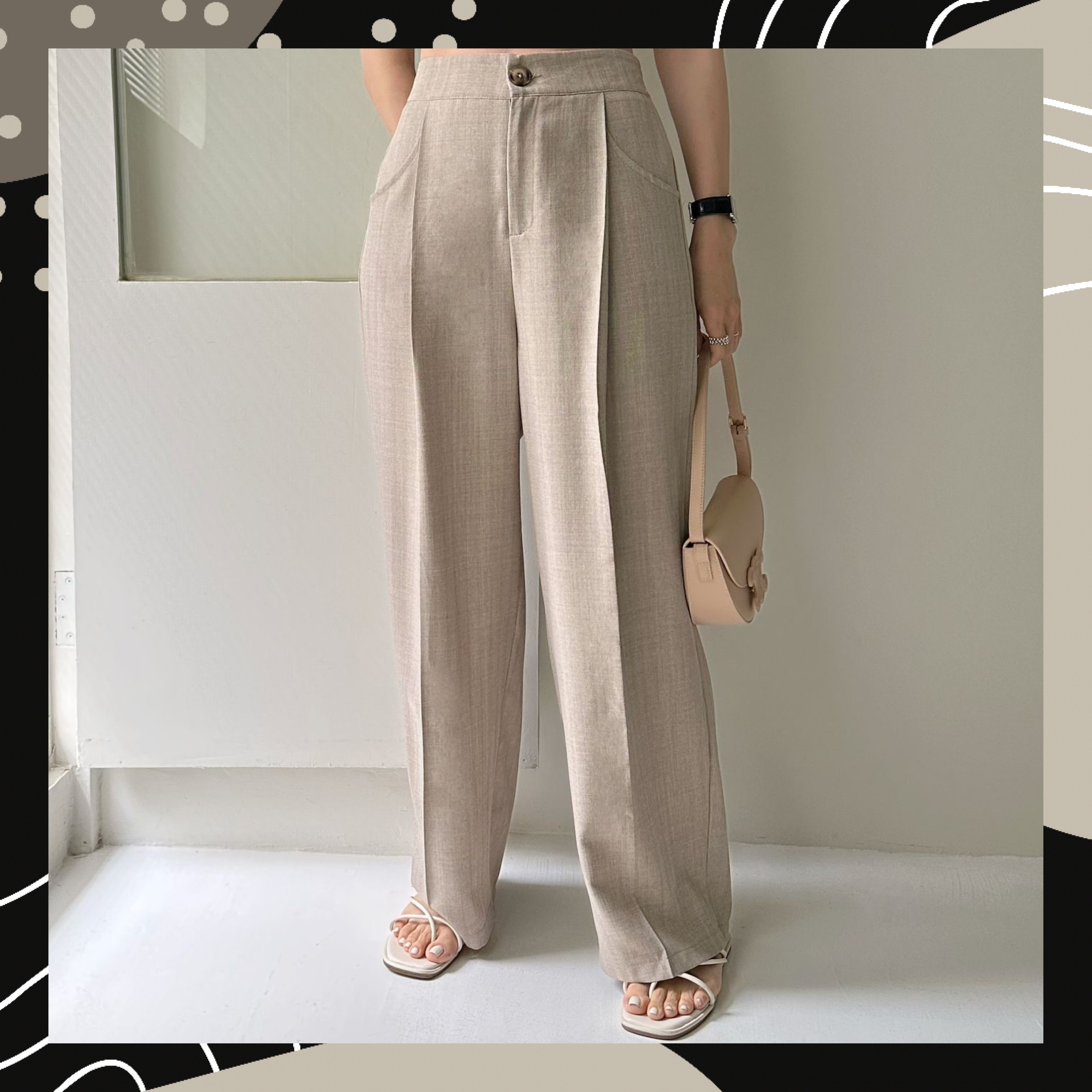 【BONNIE】後橡筋腰闊褲