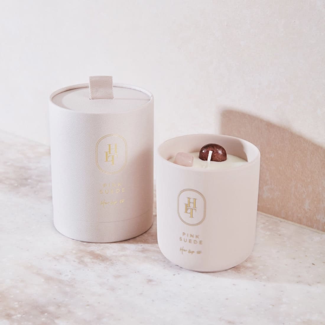 小嶋陽菜 HER LIP TO Self Love Crystal Candle - Pink Suede 280g