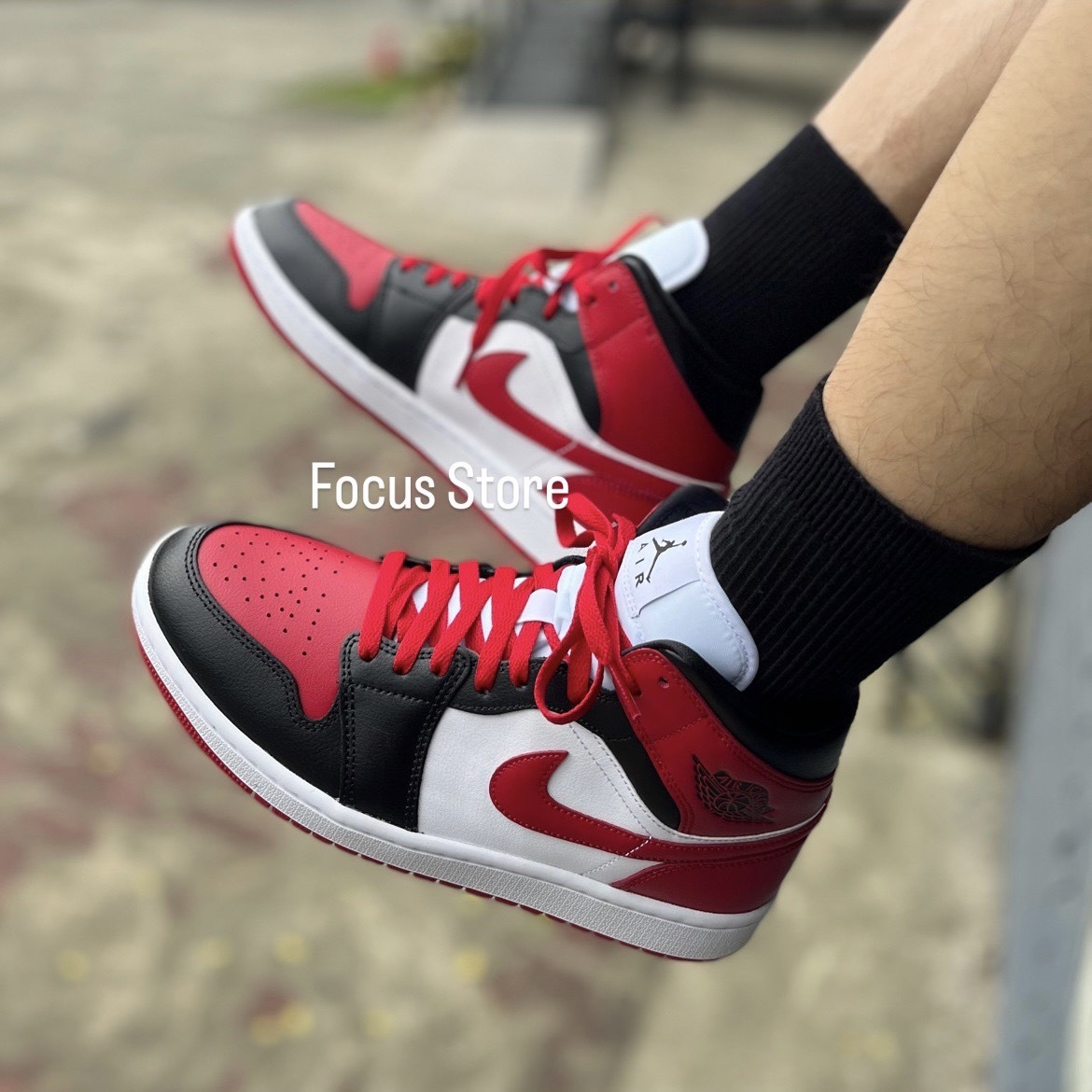 Wmns Air Jordan 1 Mid 'Alternate Bred Toe' BQ6472-079【現貨商品】