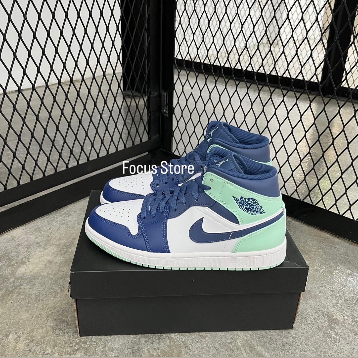 Air Jordan 1 Mid 'Blue Mint' 554724-413【預購商品】
