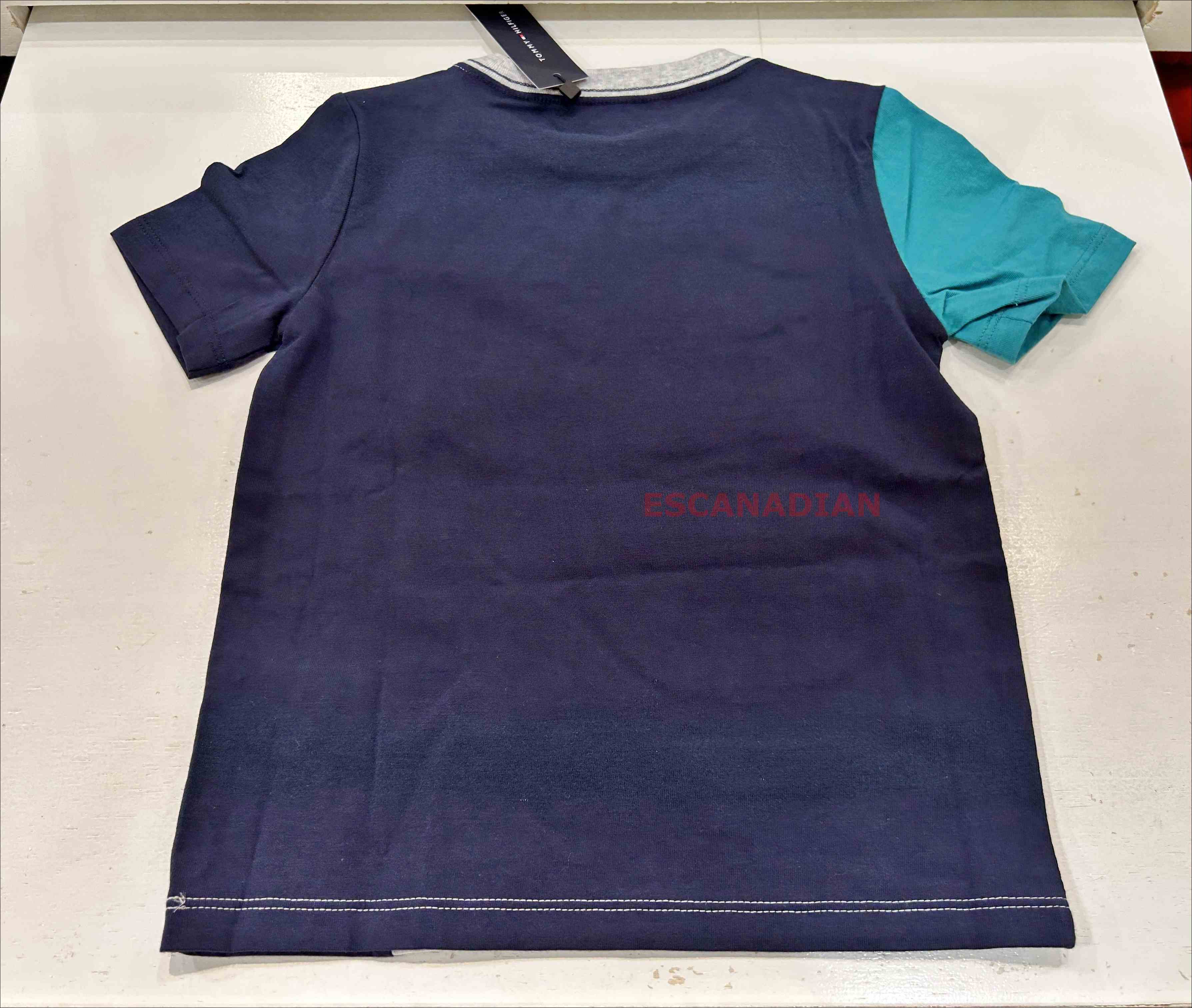 TOMMY 男大童 拚色 短TEE