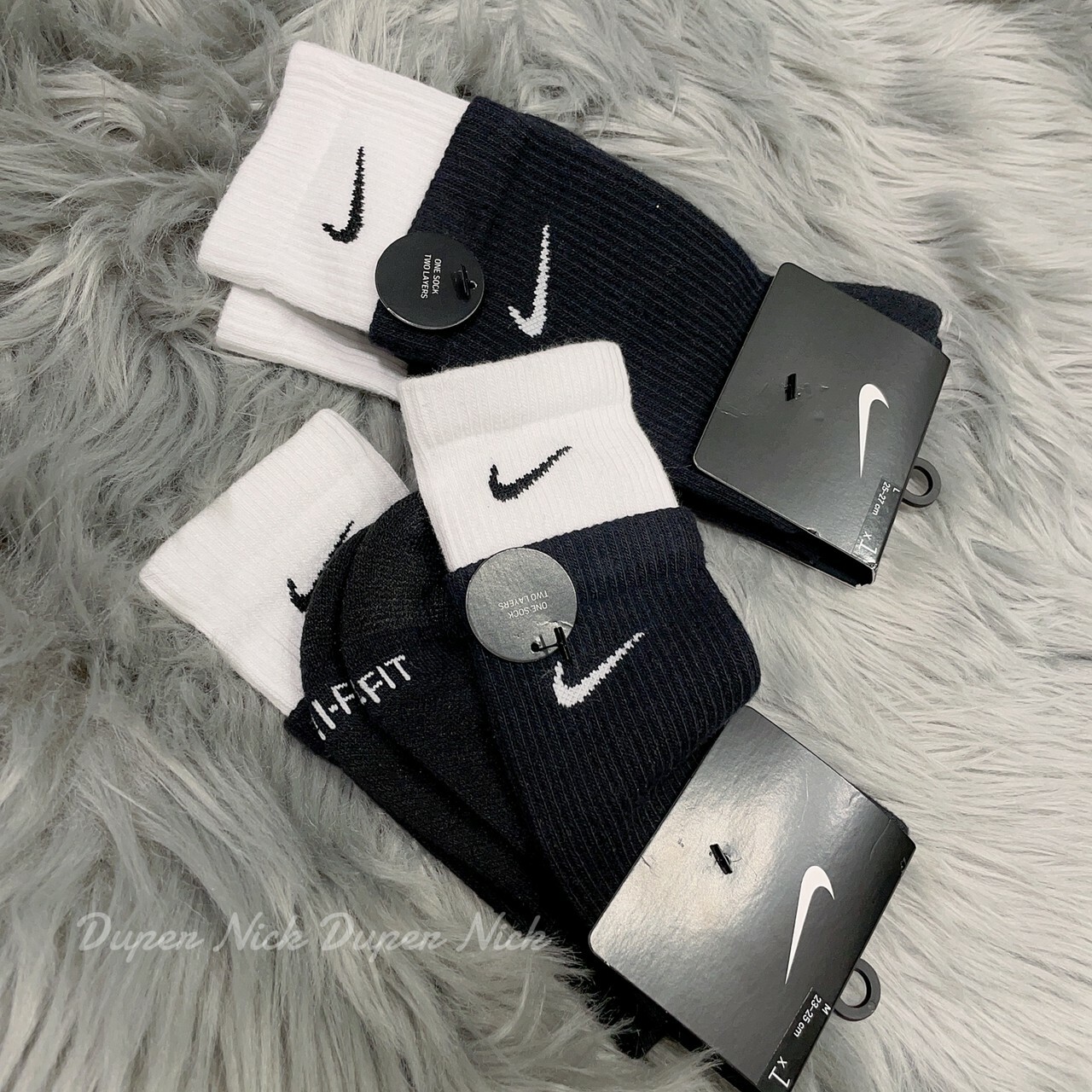 NIKE 解構長襪 黑白/白粉/白綠