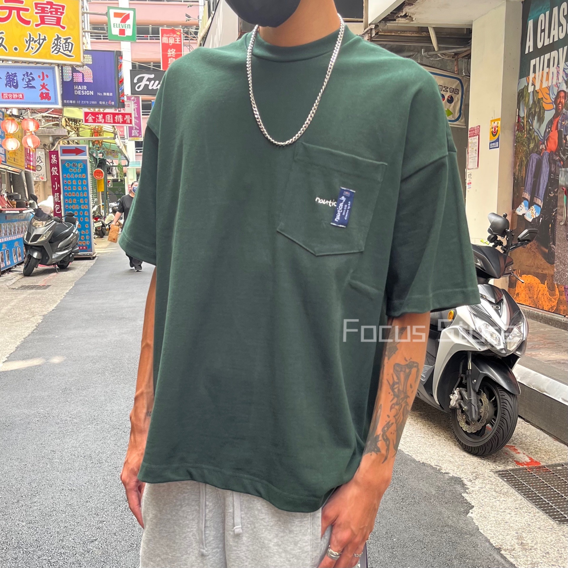 【Focus Store】現貨秒發 NAUTICA S/S Pocket Tee “TOO HEAVY” Green 綠色