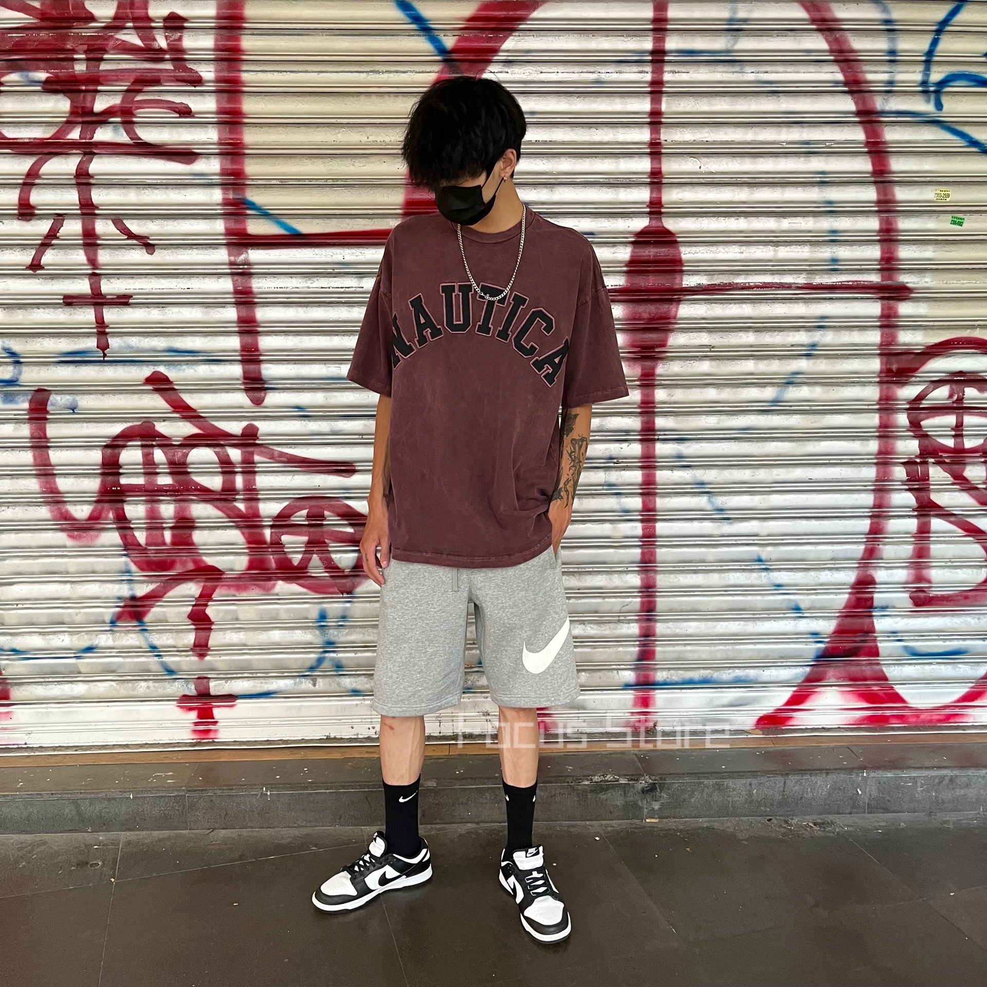 NAUTICA Dyed Arch Logo S/S Tee “TOO HEAVY” Red水洗 紅色【現貨商品】