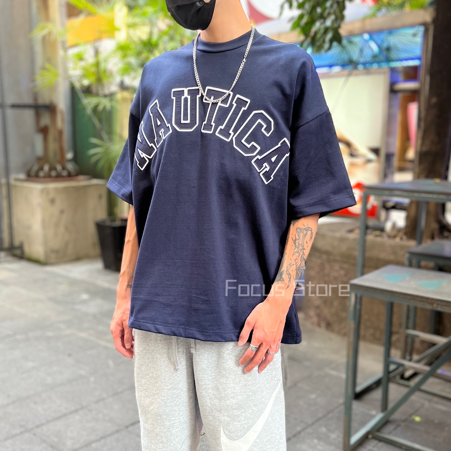 NAUTICA Arch Logo S/S Tee “TOO HEAVY" Navy 海軍藍【現貨商品】