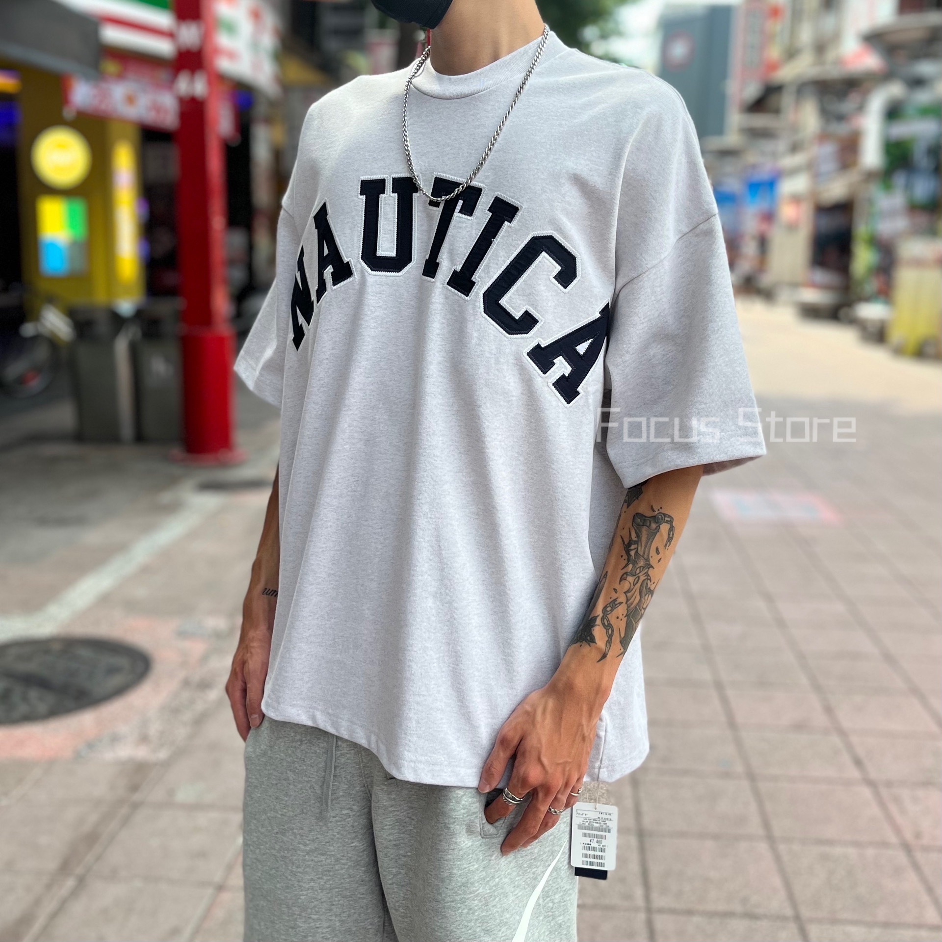 NAUTICA Arch Logo S/S Tee “TOO HEAVY" Grey 灰色【現貨商品】