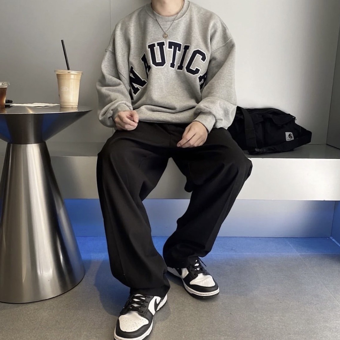 NAUTICA Arch Logo Crewneck Sweatshirt 2.1 Grey 灰色【現貨商品】