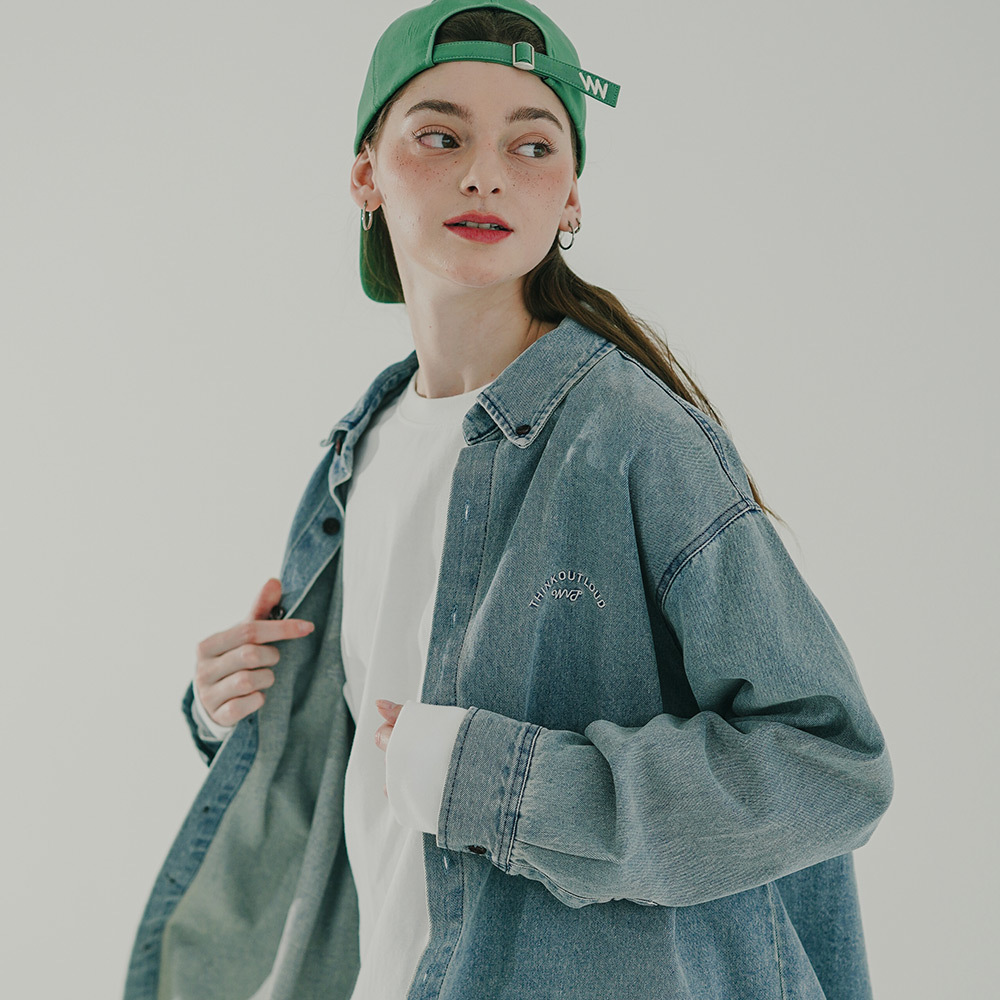 <預購> 韓國WV PROJECT 新款電繡丹寧襯衫外套