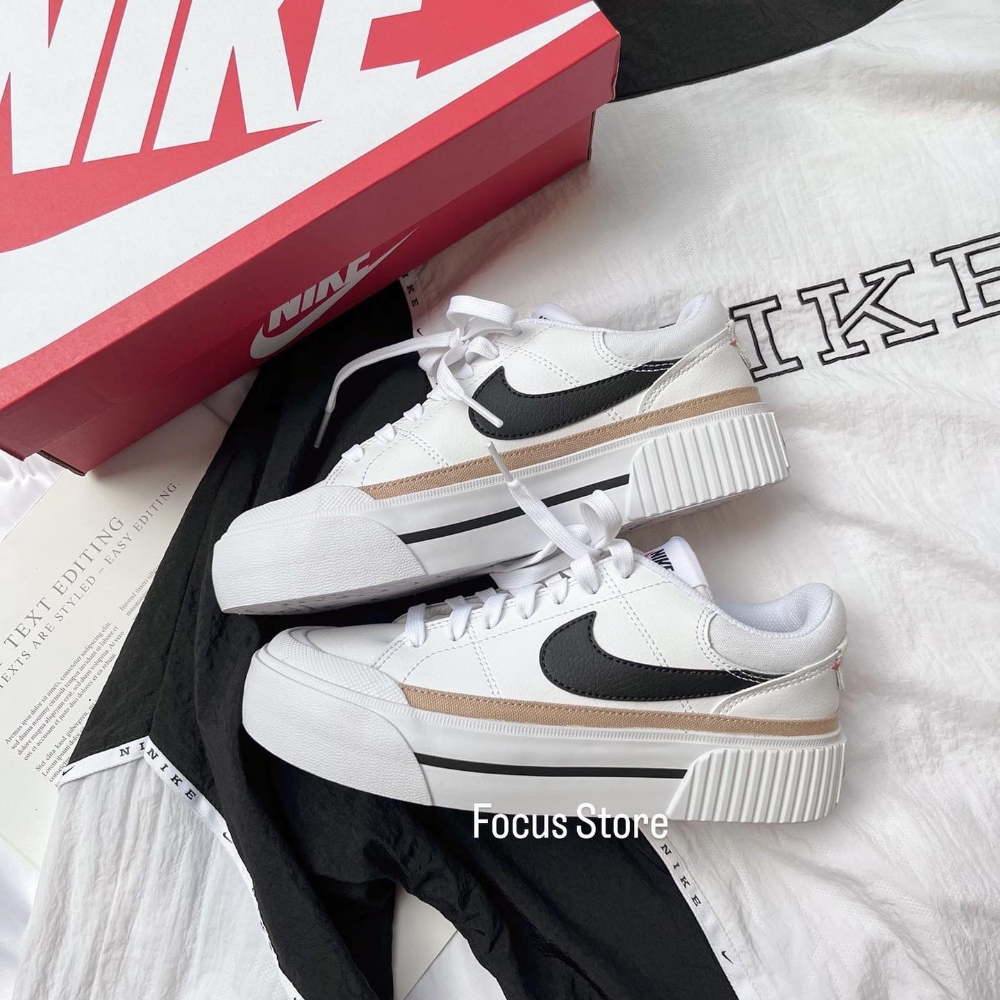 Wmns Court Legacy Lift 'White Hemp' DM7590-100 女款【現貨商品】