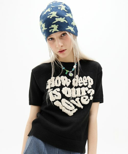 LUVISTRUE - DN BOUCLE LOVE KNIT(BLACK)