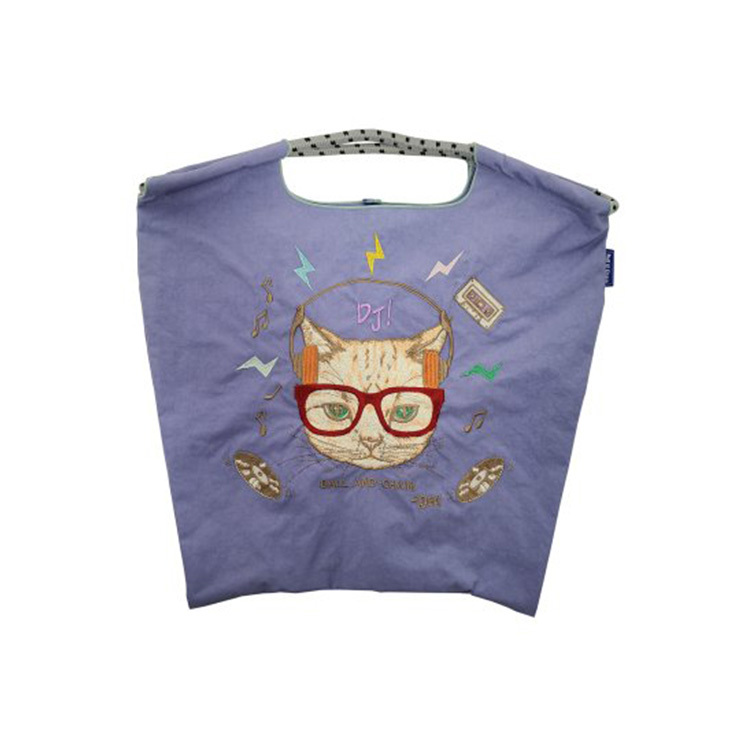 預購｜Ball & Chain 薰衣草紫 DJ貓刺繡環保袋 M