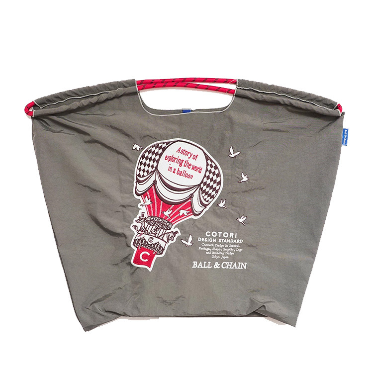 預購｜Ball & Chain 灰色 熱氣球刺繡環保袋 L
