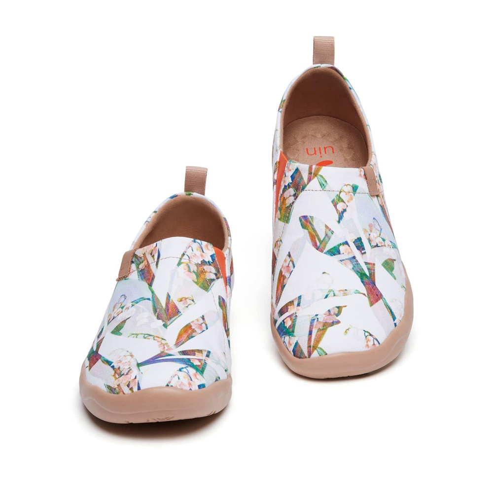 【 Uin 】西班牙原創設計 | 影綽鈴蘭 彩繪鞋 休閒鞋 女鞋 懶人鞋